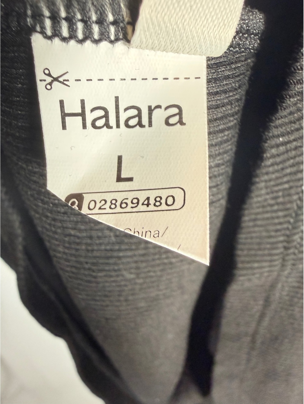 Halara Ribbed Knit Off Shoulder Long Sleeve 2-in-1 Casual Top Black Size Large - Picture 5 of 9